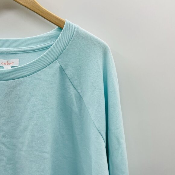 Colsie Womens Plus Size 2X Long Sleeve Crewneck Fleece Lounge Sweatshirt 2215 - Picture 3 of 8